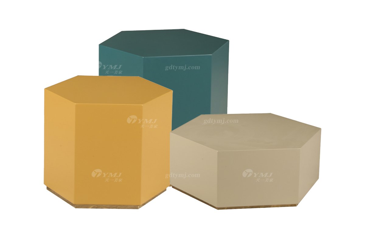 極簡風格家具高端別墅會所簡約高級環保油漆茶幾組合