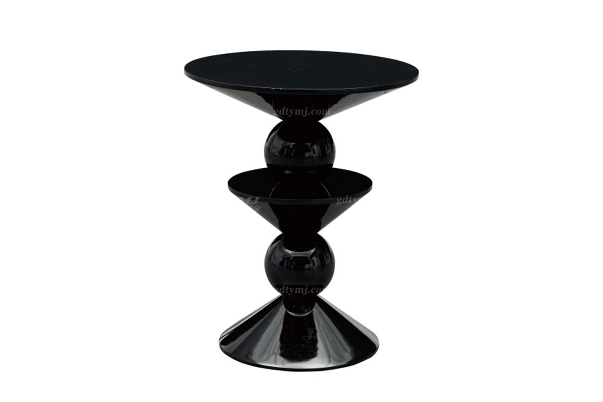 極簡風格家具高端別墅會所大宅時尚創意E1級環保黑色角幾