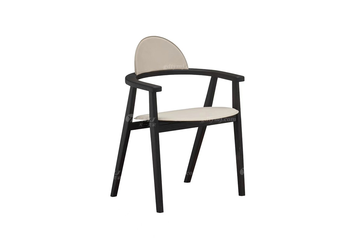 時尚高端現代簡約家具別墅家用實木餐椅