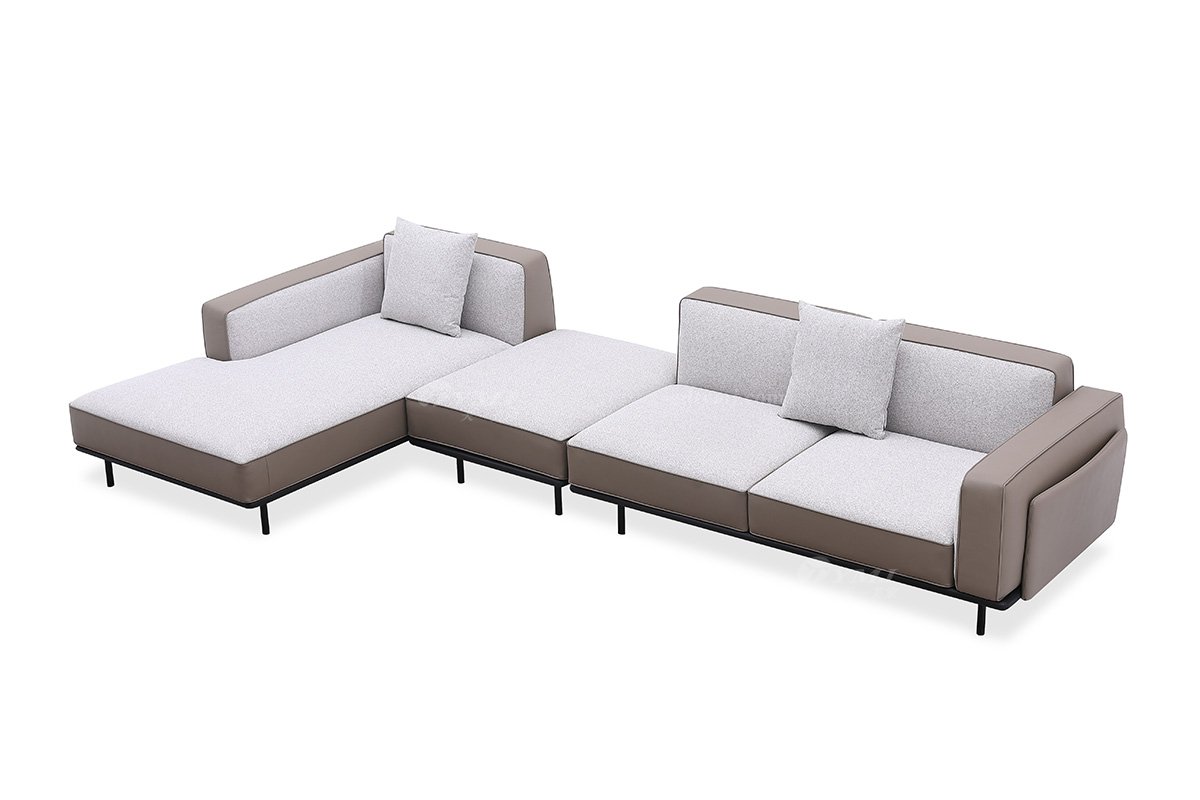 時尚高端現代極簡家具別墅大宅家用舒皮布藝沙發組合