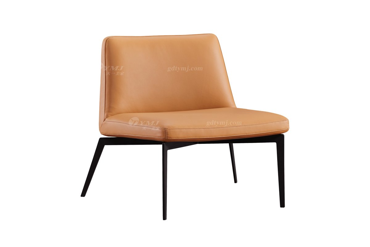 時尚高端現代簡約家具家用別墅舒適橙色休閑椅