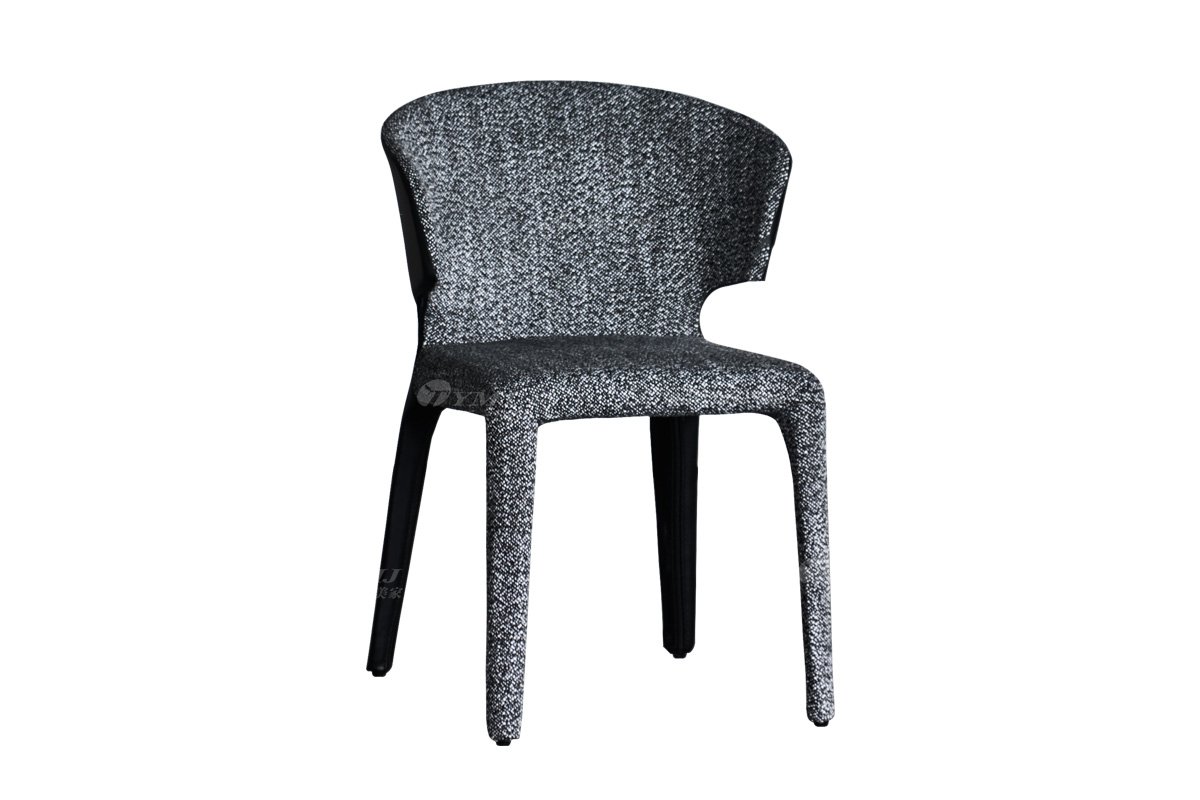 現代簡約家具高端別墅會所家用時尚布藝超纖餐椅