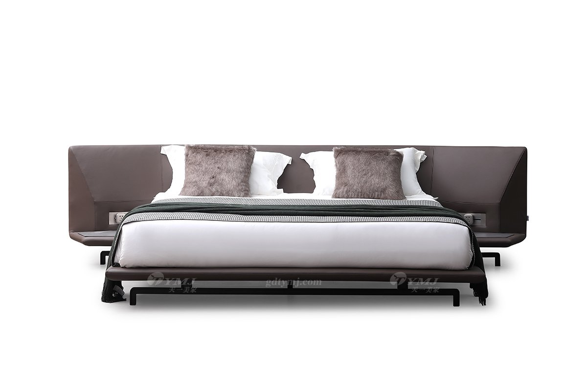  現代簡約家具高端別墅會所家用時尚舒適寬屏大床