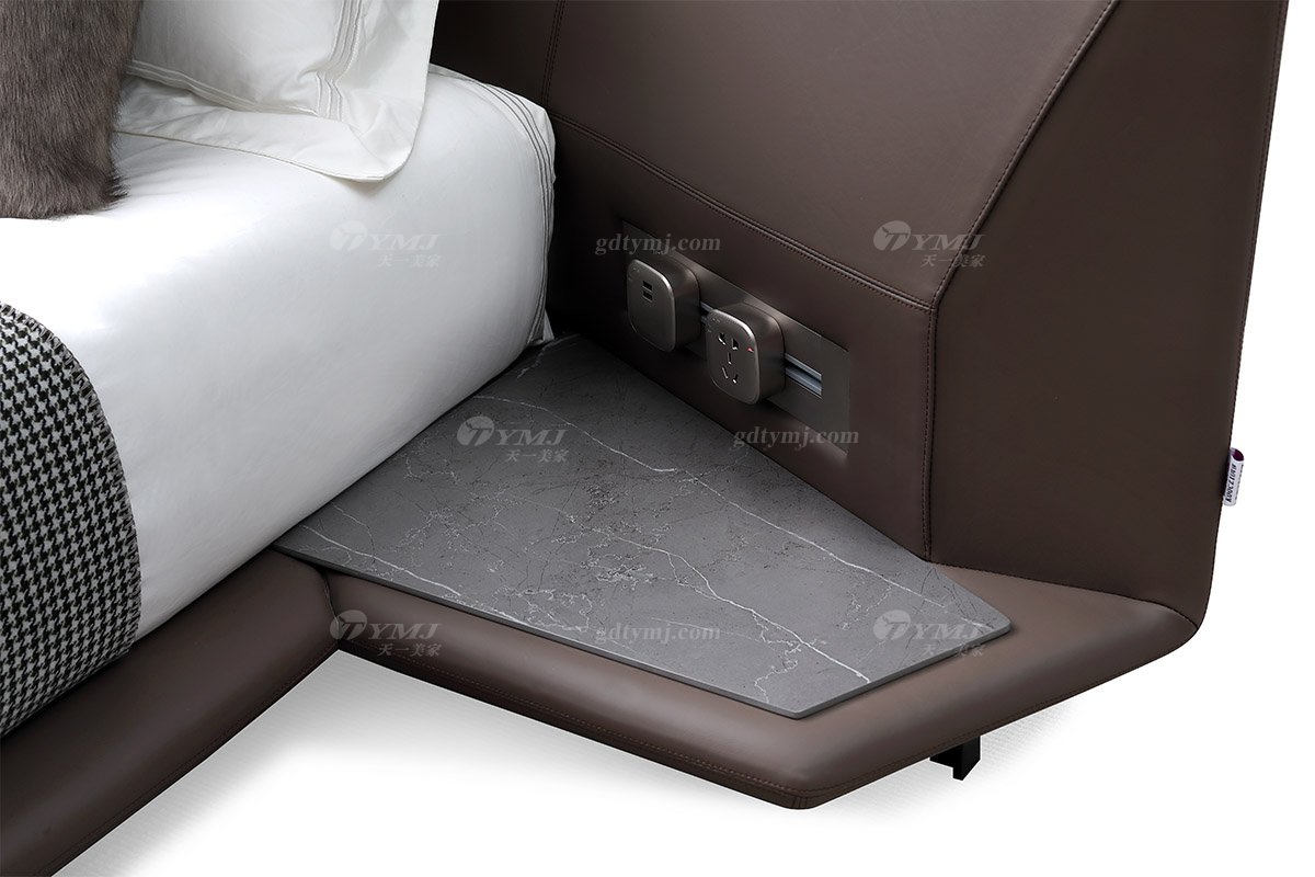  現(xiàn)代簡約家具高端別墅會所家用時尚舒適寬屏大床A2285細節(jié)1