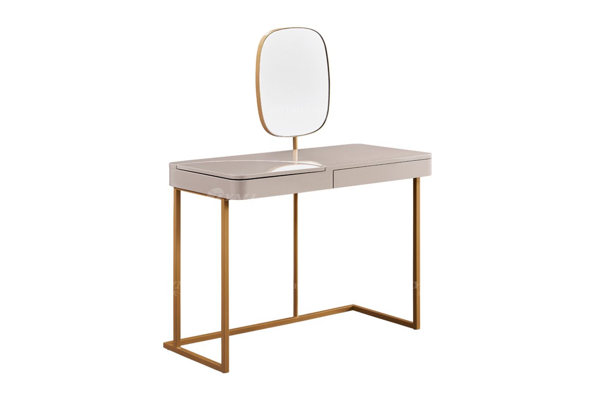  現代簡約家具高端別墅會所家用時尚高級不銹鋼金屬妝臺