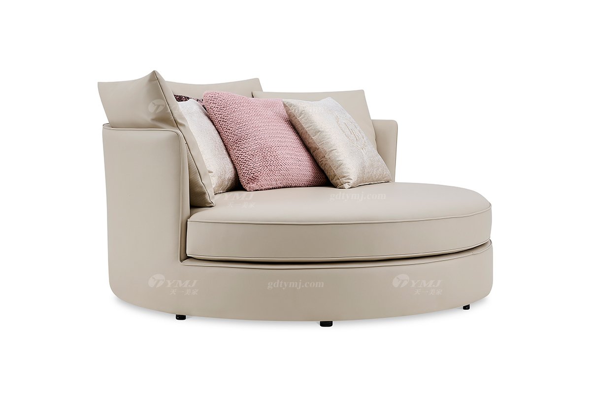 意式輕奢家具高端別墅會所家用時尚高級創(chuàng)意卡其色情人椅休閑椅FB123SF16-1