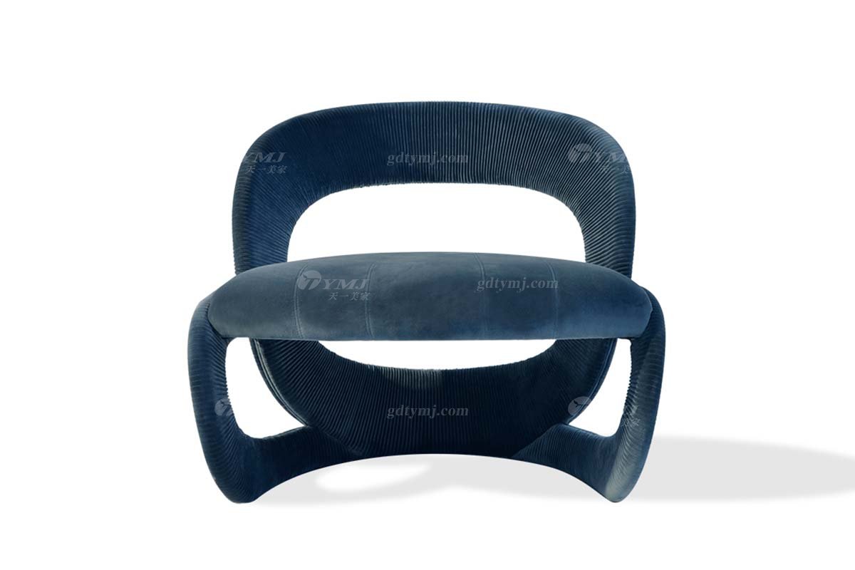 意式雅奢風(fēng)格家具高端別墅會(huì)所家具時(shí)尚創(chuàng)意布藝休閑椅