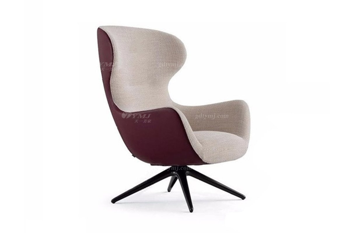 意式雅奢風格家具高端別墅會所家具簡約舒適布藝休閑椅