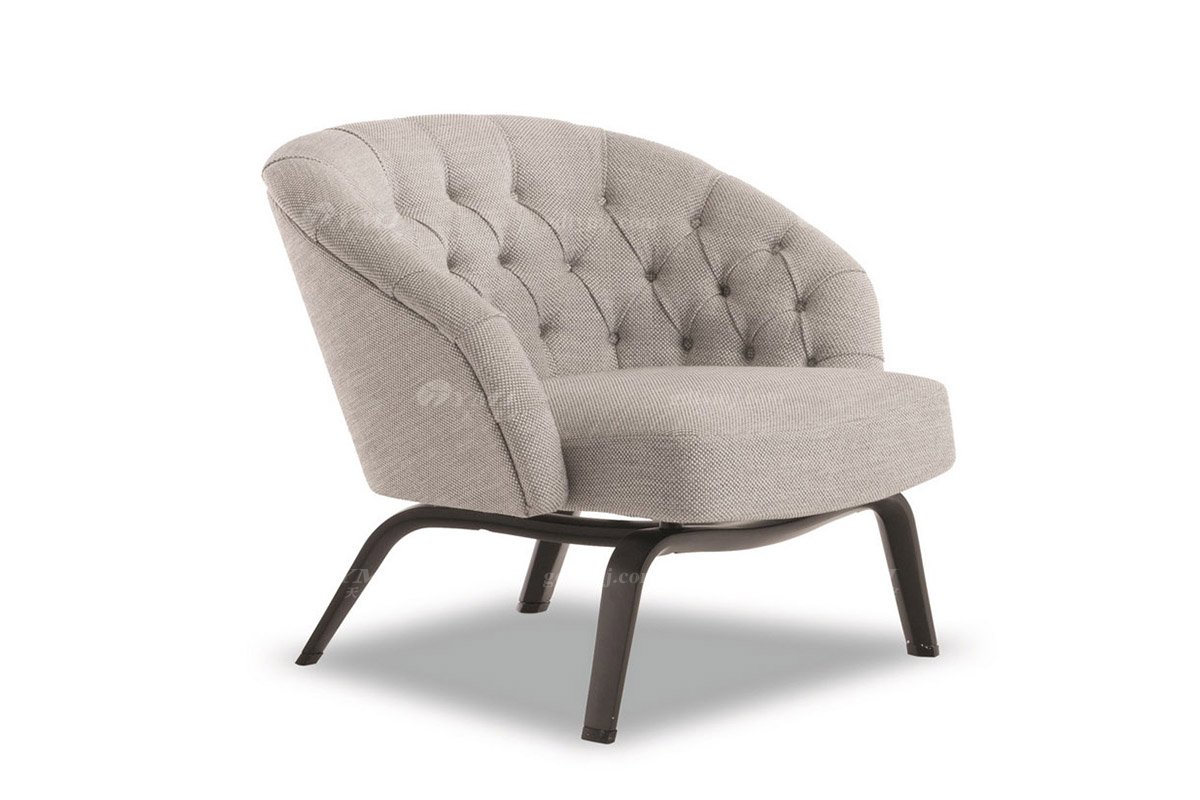 意式雅奢風格家具高端別墅會所家具簡約布藝休閑椅LC2812休閑椅1