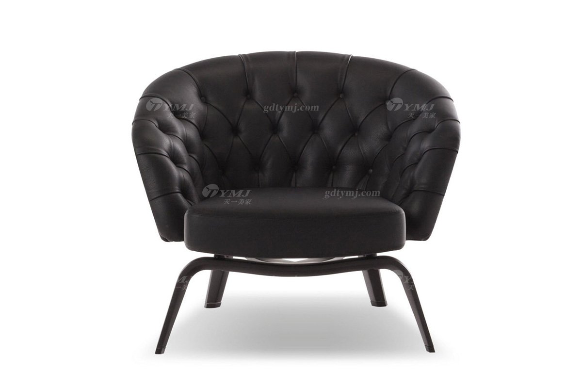 意式雅奢風格家具高端別墅會所家具簡約布藝休閑椅LC2812休閑椅2