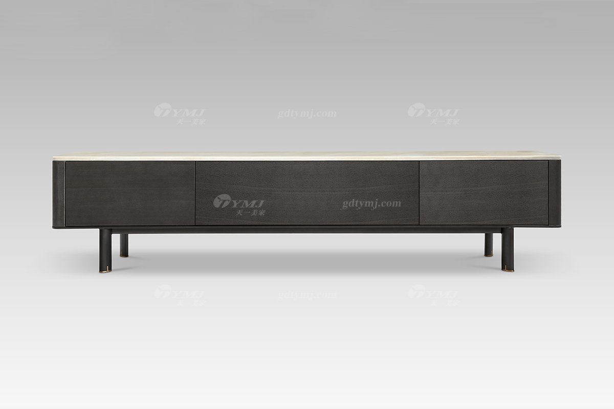 意式雅奢風(fēng)格家具高端別墅會所家具時尚簡約巖面板電視柜