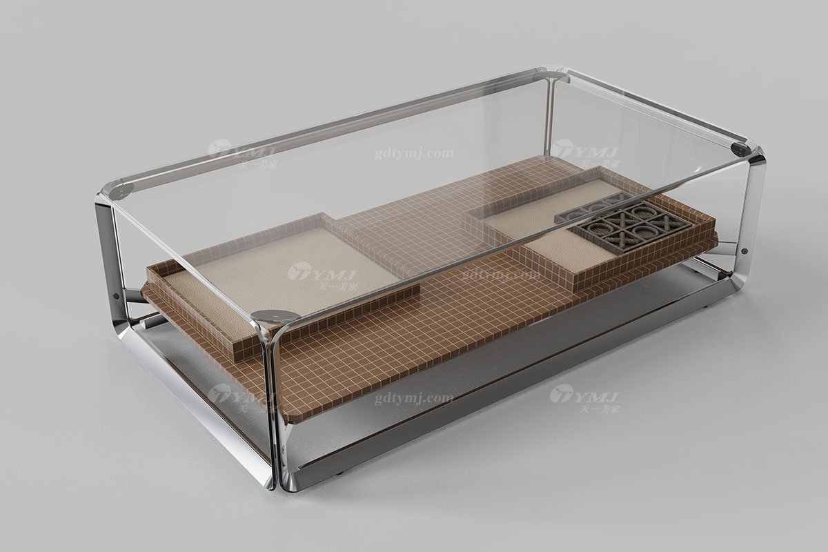  意式雅奢風(fēng)格家具高端別墅會(huì)所家具簡(jiǎn)約高級(jí)不銹鋼+玻璃方茶幾LT2306茶幾1