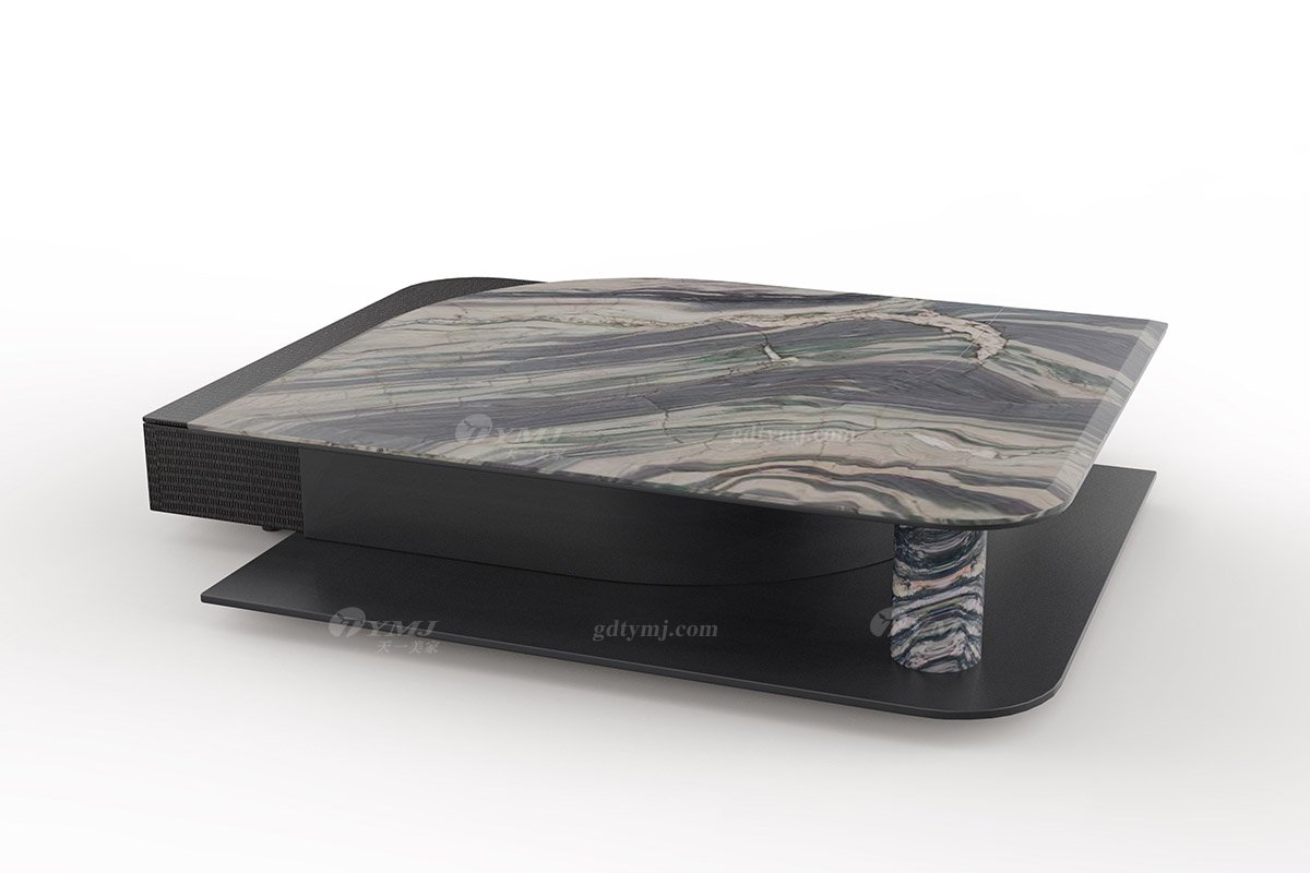  意式雅奢風格家具高端別墅會所家具簡約實木+天然大理石茶幾LT2309茶幾1