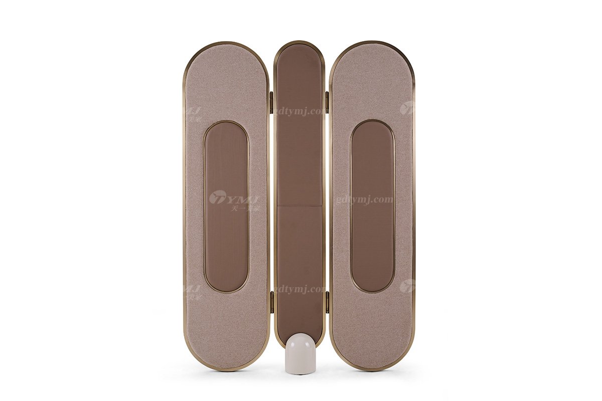 意式輕奢家具高端別墅會所豪宅家用奢華拉絲金屬屏風