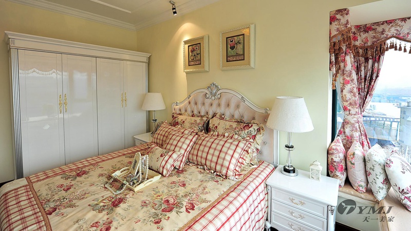 【天一美家案例】濟南恒大田園風格樣板房-軟裝工程