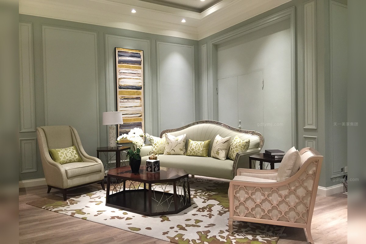 輕奢家具品牌天一美家客廳沙發