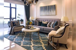 精品樣板間輕奢簡歐風格整體家具，軟裝工程--信陽湖東春天案例?。ㄈ?  width=