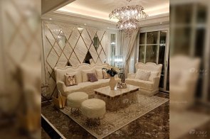 輕奢現代簡約風格別墅家具--南京萊蒙水射春天別墅家具項目工程案例展示!