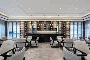 【天一美家】石家莊融創(chuàng)臻悅府售樓部現(xiàn)代簡約家具工程項目案例!