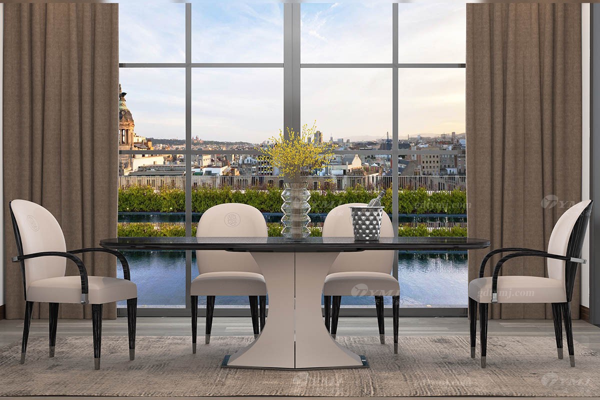 后現代輕奢餐桌椅