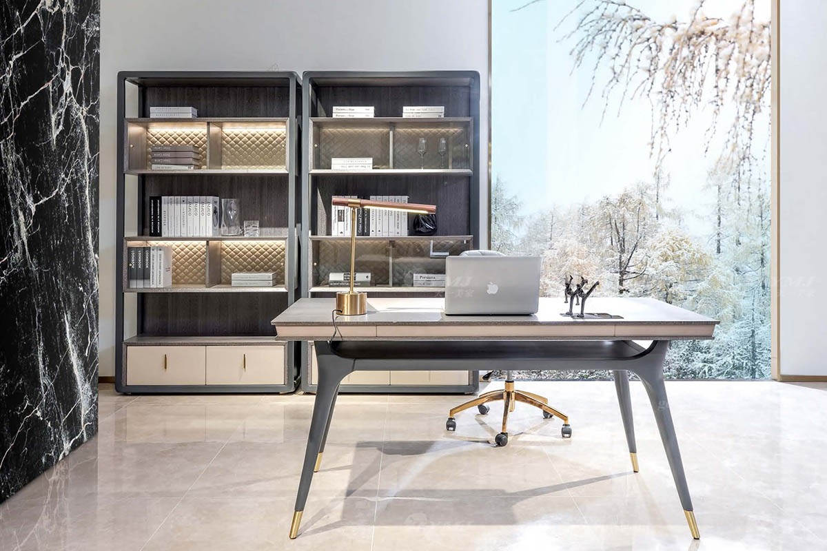 高端意式時(shí)尚書房家居書桌