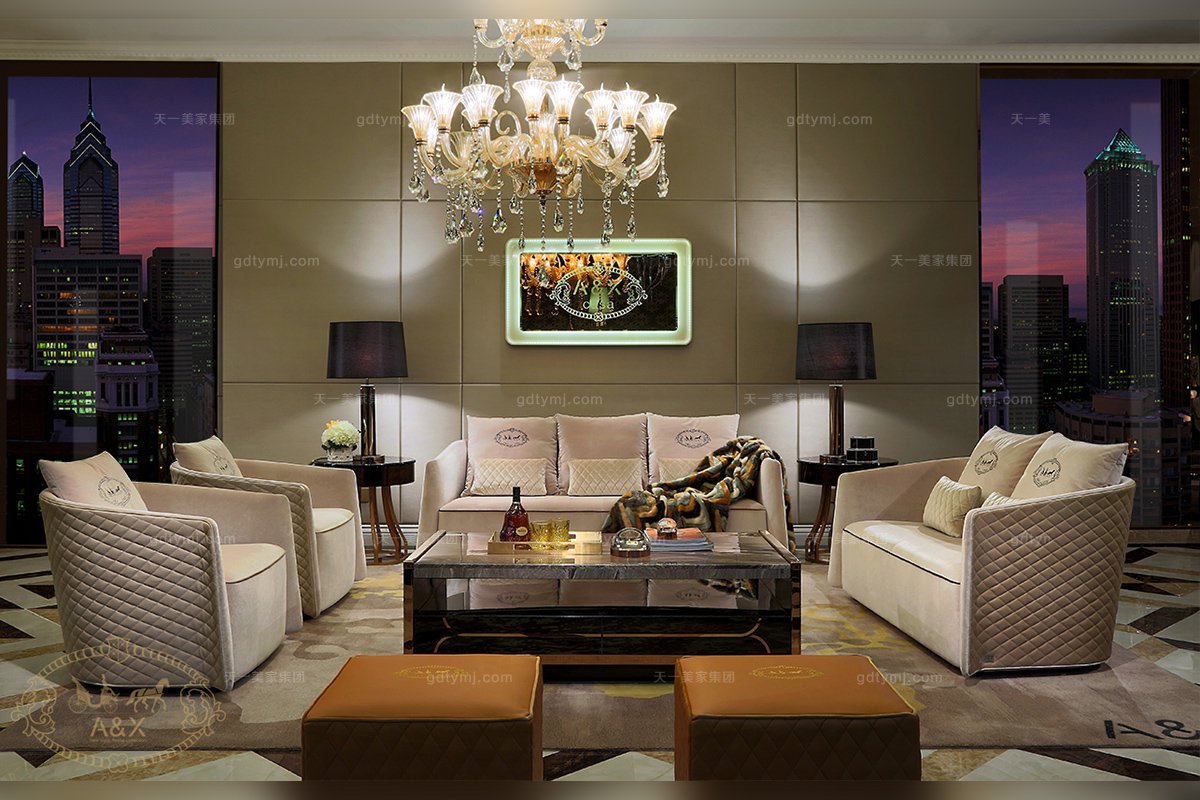 高檔別墅布藝沙發