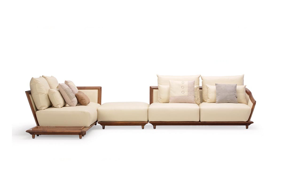 高檔時尚現代實木轉角沙發