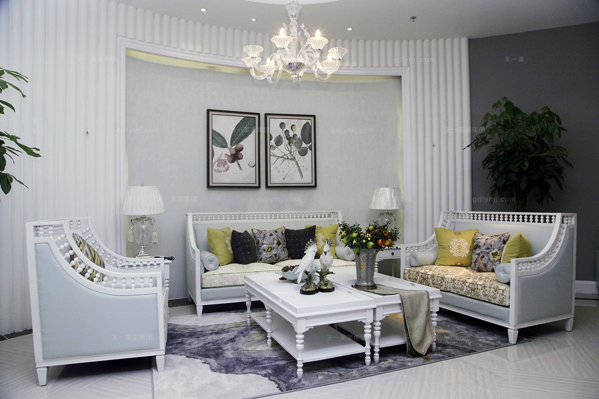 別墅家具美式實木沙發